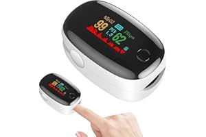 GROSION Pulse Oximeter,Oxygen Monitor Finger Adults,Professional Blood Oxygen Monitor (SpO2) with Accurate Fast Reading,Heart Rate and PI,LED Display (White)