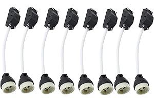 BlueXP 8 Pack GU10 Lamp Holder 2 A 250 V GU10 Ceramic Lamp Bases Connector with Terminal Box Socket for GU10 LED Light Bulbs Halogen Bulbs Downlights Main Connector Adapter Fitting