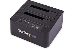 StarTech.com Standalone Hard Drive Duplicator, External Dual Bay USB 3.0 (5 Gbps) / eSATA to 2.5/3.5" SATA III HDD/SSD Cloner/Copier, Hard Disk Docking Station, Cloning/Recovery (SDOCK2U33RE)