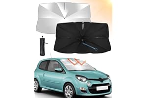 GEEKEO Parasol Paraguas para Parabrisas Delantero de Coche, Parasol Plegable para Parabrisas Delantero de Coche Protección UV, Adaptable a la Mayoría de Coches, SUV, MPV, Camiones (S(125 * 65 CM))