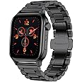 Fire-Boltt Rise Luxe Smart Watch with Stainless Steel, 47mm (1.85) Display Bluetooth Calling, Rotating Crown, AI Voice Assistant, 120 Sports Modes, Neon UI, SpO2 & Heart Rate Monitoring (Black)