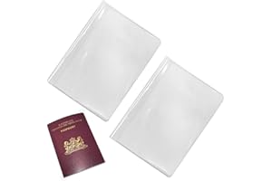BAOSROY Étui Passeport,Protège Passeport,Etui Passeport Transparent,Porte Passeport,Housse Passeport,Couverture Passeport,Protège de l'eau, de la Poussière et de la Saleté,2PCS