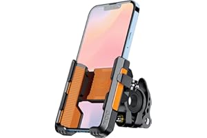 Grefay Uchwyt na Telefon Rowerowy (Szybki Demontaż 1S) uchwyt na Telefon Motocyklowy z 2 Portami z Obrotem 360 na Zewnątrz Uchwyt na Telefon na Kierownicę do Scooter do Smartfona 4.0-7.0