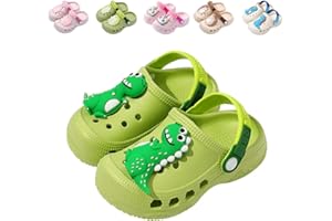 HITOPTEU Mules Sabots Enfant Dinosaure Sandales de Plage Été pour Fille Garçon Clogs