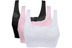 Vertvie Women’s Stretch Push-Up Bra, Padded, No Underwire, Sports Bra Set for Fitness Training, Yoga, Pack of 3