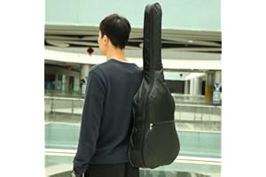 N-K Housse de transport imperméable en nylon 420D pour guitare acoustique, housse souple avec sangle réglable, design pratique et durable