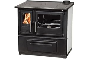 EEK A+ Küchenofen Holzherd Plamen Slavonac N weiß, rechte Version - 8 kW Dauerbrandherd