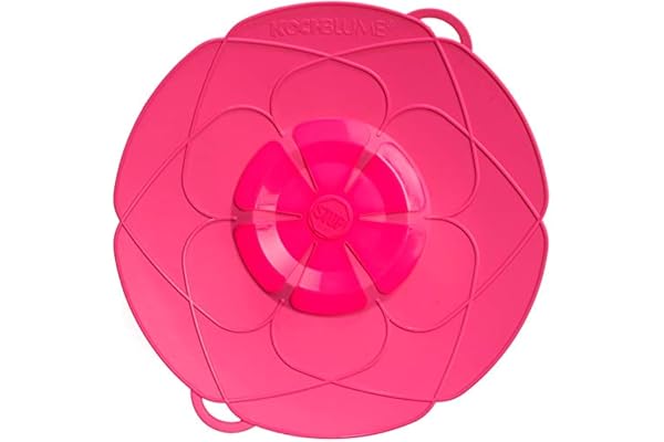 Kochblume Couvercle anti-débordement, Silicone, rose bonbon, Topfgröße 20-28cm (XL)