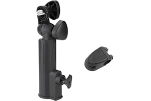 MOKERNALI Golf Regenschirmhalter, Golftrolley Schirmhalter, 25 x 5cm, Golf Trolley Universal Schirmständer Verstellbares Golf Schirmhalterung Schwarz, für die Golf Carts, Lenkerdurchmessers 19mm/0.75in