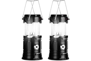 PQETBV Portatile Lampada Led Campeggio, Lampada Pieghevole ad Energia Solare, Lanterna da Campeggio Ricaricabile per Escursionismo, Campeggio, Pesca, Caccia