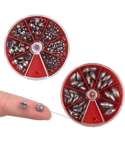 Lot de 10 plombs fendus amovibles, 5 tailles, kits de pêche (4 g Lot de 10 plombs fendus amovibles, 5 tailles, kits de pêche (4 g