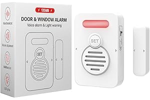 ETUCYNG Alarma para Puerta De Frigorífico | Sensor De Puerta Entreabierta con Avisos De Voz Personalizables - Sensor De Ventana, Alerta Vocal, Recordatorio De Cierre para Hogar, Garaje Y Sótano