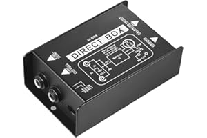 WANXIAO Professional Single Channel Passive DI-Box Direct Injection Audio Box Balanced & Unbalance Signal Converter with XLR TRS Interfaces for Electric Guitar Bass Live Performance