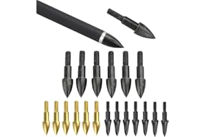 Poearcus Puntas de Tiro con Arco 75/100 Grain Field Points Puntas de Flecha de Tiro con Rosca Arco Recurvo Arco Compuesto Puntas de Flecha de Práctica