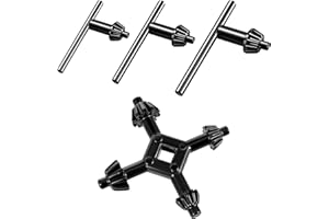 TEAAHA Metall Bohrmaschin Schlussel, 4 Stück Bohrfutterschlüssel, 4-In-1 Bohrfutter Schlüssel Set, Tragbar Universal Zahnkranzbohrfutter Schlüssel Zum Anziehen Von Bohrfutter, Bohrer Spannschlüssel
