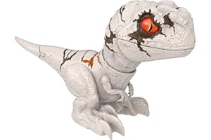 Jurassic World Dominion Uncaged Rowdy Roars Superryk Atrociraptor Figurka dinozaura z dźwiękami, interaktywnymi ruchami i reagująca na dotyk, dla dzieci od 4 lat, GWY57
