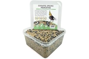 MASCOT PETS Cockatiel Specific Premium Mix Bird Seed Natural & Healthy Gourmet Choice 1.6KG In 2.4L Resealable Tub