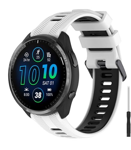 REYDA Cinturino In Silicone 22 Mm Per Garmin Forerunner 745/935/945, Fenix 7/6/5, Approach S60/S62 E Molti Altri, Con Strumenti Di Montaggio