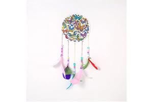 RAILONCH Zestaw 5D "zrób to sam" do malowania diamentami, dzwonki wietrzne, na Boże Narodzenie, łapacz snów, zawieszka do dekoracji ściany i wejścia, kryształki strasu, dekoracja, rzemiosło, prezent