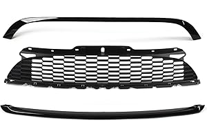 AYAYU Sostituzione della Griglia del Paraurti Anteriore, Kit di Rivestimento della Copertura della Griglia a Nido D'ape a Nido D'ape per Mini Cooper R55 R56 R57 R58 R59 S JCW, Inserti