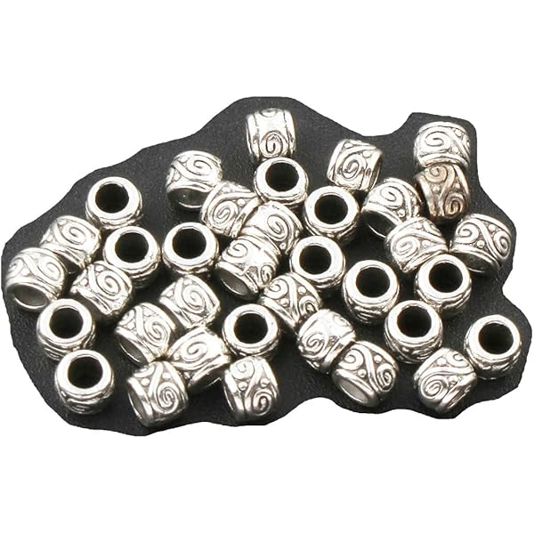 Perlin Cuentas Espaciadoras De Metal Tibetano De 6 Mm, 32 Unidades, 1 Hebra, Cuentas Intermedias