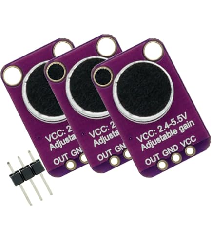 AZDelivery 5X GY-MAX4466 Amplificateur Microphone Electret - Compatible Arduino Raspberry Pi