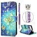 Produktbild iAdvantec ZTE Blade V9 Hülle Case, Filp PU Leder Wallet Handyhülle Flipcase : Bookstyle Gemalt Tasche Brieftasche Schutzhülle in Hohl Schmetterling + Anti Staub Stöpsel + Stylus
