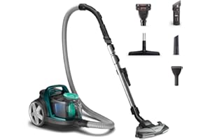 Philips PowerPro Compact - Aspirapolvere Ciclonico senza sacco, contenitore da 1,5 litri, filtro antiallergico, facile da pulire (FC9555/09)