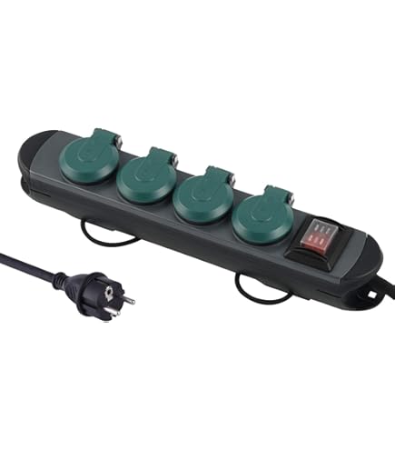 Base Múltiple Antihumedad Con Toma De Corriente Y Cable