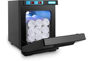 Towel Warmer 176°F 5L Warm Towel Warmer UV Sterilizer Warm Towel Cabinet for Hair Salon Bathroom Beauty Office Home Gym (A-black)