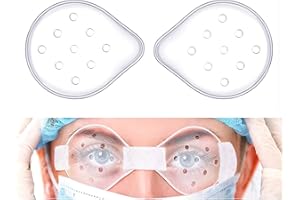 EHOMIIII Protector para los ojos después de la cirugía, transparente, ventilado, parche (2 unidades)