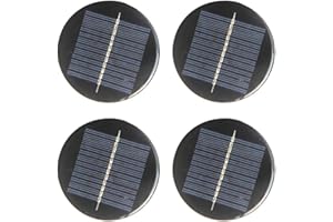 NUZAMAS - Set di 4 mini celle a pannello solare da 6 V, 80 mm, per energia solare, fai da te, casa, giardino, progetti scientifici – Giocattoli – Caricabatteria