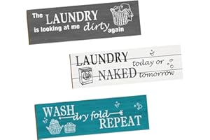 CHILDWEET 3 Uds Decoración De Cuarto De Lavado Letrero De Madera Para Lavandería Decoración De Cuarto De Lavado Y Accesorios Letrero De Despensa Rústico Decoración De Comida Letrero De