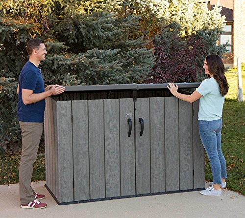 Lifetime Mülltonnenbox Kunststoff Mülltonnenbox, Gerätebox, Aufbewahrungsbox Dunkelgrau - 5
