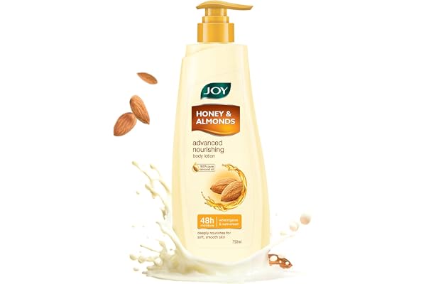 Joy Honey & Almonds Advanced Nourishing Lightweight Summer Body Lotion 750ml Enriched With Shea Butter Natural Sunscreen Filters 48 Hour Moisture, Suitable for Normal to Dry Skin