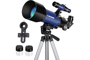CELTICBIRD Telescope for Kids Beginners, 70mm Aperture 400mm Astronomical Refracting Telescope for Adults Students - Travel Telescopes with Tripod, Phone Adapter(Ocean Blue)