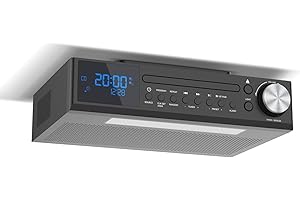 MONODEAL Bluetooth CD Player mit Radio, Küchenradio Unterbau mit 30 Presets, Unterbauradio Küche mit Weckfunktion, Timer, Fernbedienung, UKW/FM Küchenradio mit CD Player