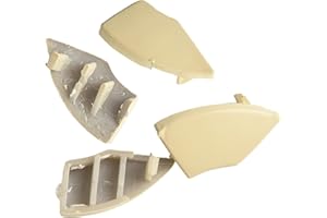 JONIKUPER 4pcs For Fiat 500 Radio Button Trim Removal Set, Beige Interior Accessory Compatible with 2008+ Models CD Control Panel Cover Kit