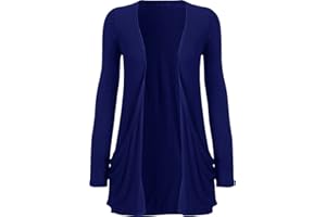 AHR Girls Open Long Sleeve Cardigan with Pocket Boyfriend Style 7-13 Years