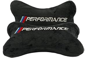 GENERISCH FlagShipper - 2X Auto Nackenkissen für Kopfstütze Exklusiv Zubehör - "Performance" Style - Universell passend für alle gängigen Kopfstützen im Auto