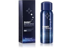 MKNZOME Waterproof Glitter Spray - Shimmer Glitter Hair & Body Spray - Long-Lasting Highlight Powder for Skin, Face, Hair, Clothing, Nail Art & Craft