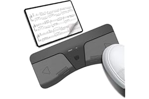 DJIOYER QISILE Pedal de turner con Bluetooth, interruptor de pie, Pedal de cambio de página de imagen, pedal para muchos instrumentos, 16 x 6,8 x 2,5 cm