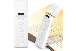 Glocusent Luce da Lettura con Clip USB Ricaricabile, 3 Colori 5 Luminosità + Timer/Aiuto Sonno, Segnalibro LED 14 per Libri e Lettura a Letto (Amanti Libri) (Bianco)