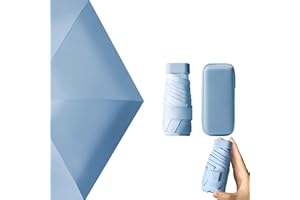 Nnicorns Parapluie Pliant Femme de Voyage, Protection UV, Parapluie Écran Solaire, Mini Parapluie à 6 Nervures avec Housse de Capsule pour Femme, Filles et Rnfants