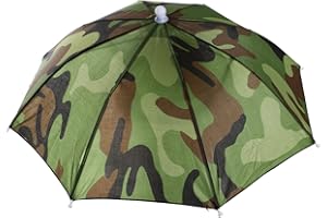 Party Perfecto UMBRELLA HAT - Multi Coloured Sun Rain Umbrella Cap Hand Headwear Rainbow Cap for Outdoor Activities Fancy Dress Accessory