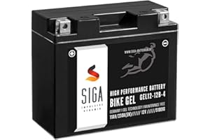 SIGA IMPULSIVE DYNAMIK SIGA GEL Motorradbatterie 12V 11Ah 230A/EN GEL Batterie YT12-B4 GEL12-12B-4 YT12B-BS GT12-B4 FT12B-4 51001