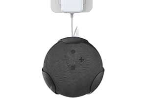 ETESLOT Soporte de Pared para Altavoz Echo Dot4, Soporte de Pared con gestión de Cables Invisible Soporte de Estante de Montaje en Pared Que Ahorra Espacio para Echo Dot 4.ª generación