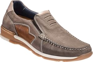 Franco Bettoni Bequem-Mokassins in Mehreren Farben, Herren-Slipper aus Nubuk-Leder, komfortabler Freizeitschuh, atmungsaktiv, erhöhte Laufsohle, Gr. 40-46