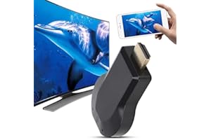 WENDRY Pantalla inalámbrica de TV, WiFi HDMI TV Receptor de Pantalla inalámbrica Adaptador de dongle Soporte para Airplay Miracast DLNA, Sin APLICACIÓN, no Requiere Controlador, Módulo de Wi-Fi Incorporado,