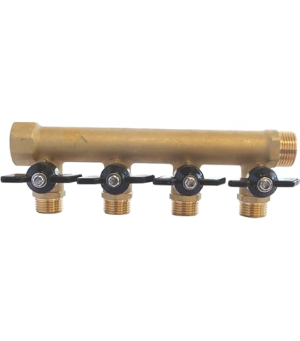 Collettore Acqua Ottone 1'' X 16mm PEX - 2 Circuiti Per Impianti Idraulici E Riscaldamento - Foto 11